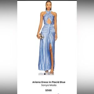 Sonya Moda Ariana Dress - Blue Plisse Dress